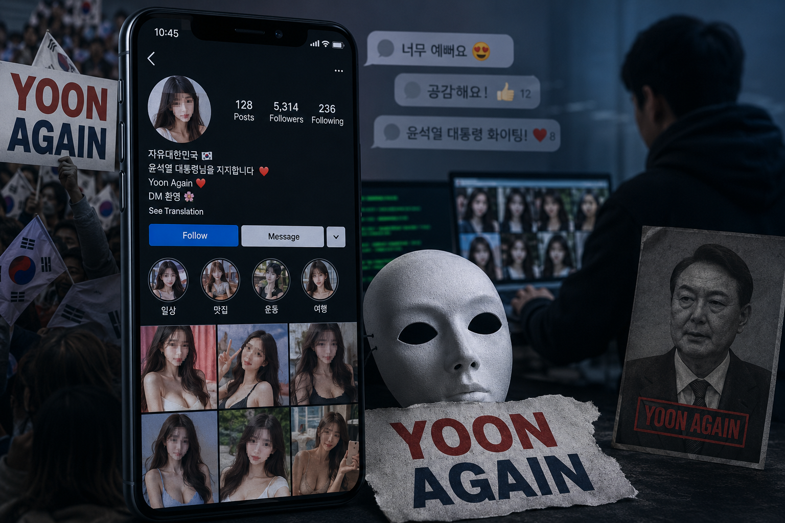 Fake Pro-Yoon Female Accounts Turned “Political Phishing” Into a Korean Election Anxiety